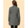 imageAllegra K Womens Winter Overcoat Notched Lapel One Buttoned MidLength Long CoatDark Grey