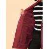imageAllegra K Womens Winter Overcoat Notched Lapel One Buttoned MidLength Long CoatDark Pink