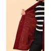imageAllegra K Womens Winter Overcoat Notched Lapel One Buttoned MidLength Long CoatDark Red
