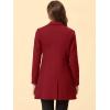 imageAllegra K Womens Winter Overcoat Notched Lapel One Buttoned MidLength Long CoatDark Red