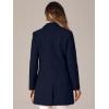 imageAllegra K Womens Winter Overcoat Notched Lapel One Buttoned MidLength Long CoatDeep Blue