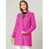 imageAllegra K Womens Winter Overcoat Notched Lapel One Buttoned MidLength Long CoatFuchsia