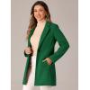 imageAllegra K Womens Winter Overcoat Notched Lapel One Buttoned MidLength Long CoatGreen