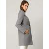 imageAllegra K Womens Winter Overcoat Notched Lapel One Buttoned MidLength Long CoatGrey