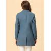 imageAllegra K Womens Winter Overcoat Notched Lapel One Buttoned MidLength Long CoatGrey Blue