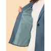 imageAllegra K Womens Winter Overcoat Notched Lapel One Buttoned MidLength Long CoatGrey Blue