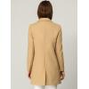 imageAllegra K Womens Winter Overcoat Notched Lapel One Buttoned MidLength Long CoatKhaki