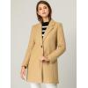 imageAllegra K Womens Winter Overcoat Notched Lapel One Buttoned MidLength Long CoatKhaki