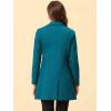 imageAllegra K Womens Winter Overcoat Notched Lapel One Buttoned MidLength Long CoatLake Blue
