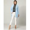 imageAllegra K Womens Winter Overcoat Notched Lapel One Buttoned MidLength Long CoatLight Blue