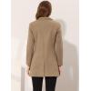 imageAllegra K Womens Winter Overcoat Notched Lapel One Buttoned MidLength Long CoatLight Brown