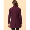 imageAllegra K Womens Winter Overcoat Notched Lapel One Buttoned MidLength Long CoatPurplish