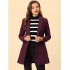 imageAllegra K Womens Winter Overcoat Notched Lapel One Buttoned MidLength Long CoatPurplish