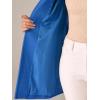 imageAllegra K Womens Winter Overcoat Notched Lapel One Buttoned MidLength Long CoatSea Blue