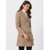 imageAllegra K Womens Winter Pea Coat 2025 Fall Single Breasted Long Outerwear Trench CoatsDark Beige