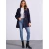 imageAllegra K Womens Winter Pea Coat 2025 Fall Single Breasted Long Outerwear Trench CoatsDark Blue