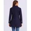 imageAllegra K Womens Winter Pea Coat 2025 Fall Single Breasted Long Outerwear Trench CoatsDark Blue