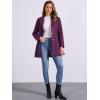 imageAllegra K Womens Winter Pea Coat 2025 Fall Single Breasted Long Outerwear Trench CoatsDark Purple