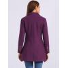 imageAllegra K Womens Winter Pea Coat 2025 Fall Single Breasted Long Outerwear Trench CoatsDark Purple