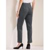 imageAllegra K Womens Work Pants with Pockets Pull on High Waist Dress Ankle Pants SlacksDark Grey