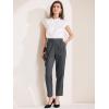 imageAllegra K Womens Work Pants with Pockets Pull on High Waist Dress Ankle Pants SlacksDark Grey