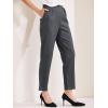 imageAllegra K Womens Work Pants with Pockets Pull on High Waist Dress Ankle Pants SlacksDark Grey