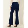 imageAllegra K Work Trousers for Womens Button Decor High Waisted Bell Bottom Pants
