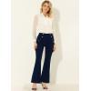 imageAllegra K Work Trousers for Womens Button Decor High Waisted Bell Bottom Pants