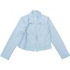imageAllegra K Cropped Blazer for Women Notched Collar Long Sleeve Suit Jacket Business Casual BlazersLight Blue