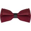 imageAllegra K Mens Bow Ties Solid Layered Adjustable Straps PreTied Bowties for FormalWine Red