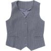 imageAllegra K Vest Tops for Women V Neck Sleeveless Button Down Striped Trendy Waistcoat Top Ladies Business Casual OutfitsGrey
