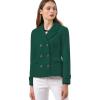 imageAllegra K Womens Notched Lapel Double Breasted Pea CoatDark Green