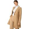 imageAllegra K Womens Winter Overcoat Lapel Collar Single Breasted Outerwear Long Pea CoatKhaki
