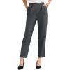 imageAllegra K Womens Work Pants with Pockets Pull on High Waist Dress Ankle Pants SlacksDark Grey