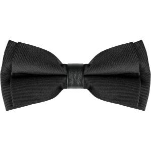 imageAllegra K Mens Bow Ties Solid Layered Adjustable Straps PreTied Bowties for FormalBlack