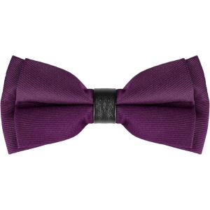 imageAllegra K Mens Bow Ties Solid Layered Adjustable Straps PreTied Bowties for FormalDeep Purple