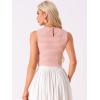 imageAllegra K GinghamTop for Womens Sleeveless 1950s Vintage Summer BlousePink
