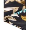 imageAllegra K Satin Work Blouses for Womens Floral Vintage Cap Sleeve Business Casual BlouseBlack