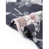 imageAllegra K Satin Work Blouses for Womens Floral Vintage Cap Sleeve Business Casual BlouseDark Blue