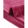 imageAllegra K Velvet Top for Womens Square Neck Long Sleeves Solid Casual TShirt BlouseHot Pink
