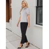 imageAllegra K Womens Bow Tie Neck Tops Elegant Office Short Sleeve BlouseGray