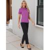 imageAllegra K Womens Bow Tie Neck Tops Elegant Office Short Sleeve BlouseMagenta