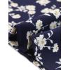 imageAllegra K Womens Floral Blouse Crew Neck Valentines Day Casual Shirred Short Sleeve TopWhite Floral