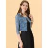 imageAllegra K Womens Lace Cardigan Open Front Lace Shrug Elegant Sheer Floral Cropped Bolero Lace TopsGrey Blue