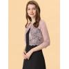 imageAllegra K Womens Lace Cardigan Open Front Lace Shrug Elegant Sheer Floral Cropped Bolero Lace TopsGrey Pink
