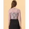 imageAllegra K Womens Lace Cardigan Open Front Lace Shrug Elegant Sheer Floral Cropped Bolero Lace TopsGrey Pink