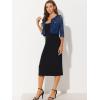 imageAllegra K Womens Lace Cardigan Open Front Lace Shrug Elegant Sheer Floral Cropped Bolero Lace TopsNavy Blue