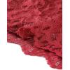 imageAllegra K Womens Lace Cardigan Open Front Lace Shrug Elegant Sheer Floral Cropped Bolero Lace TopsRed