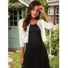 imageAllegra K Womens Lace Cardigan Open Front Lace Shrug Elegant Sheer Floral Cropped Bolero Lace TopsWhite