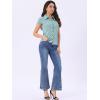 imageAllegra K Womens Vintage Polka Dots Shirt Retro Short Sleeve Button Up TopsDusty Blue